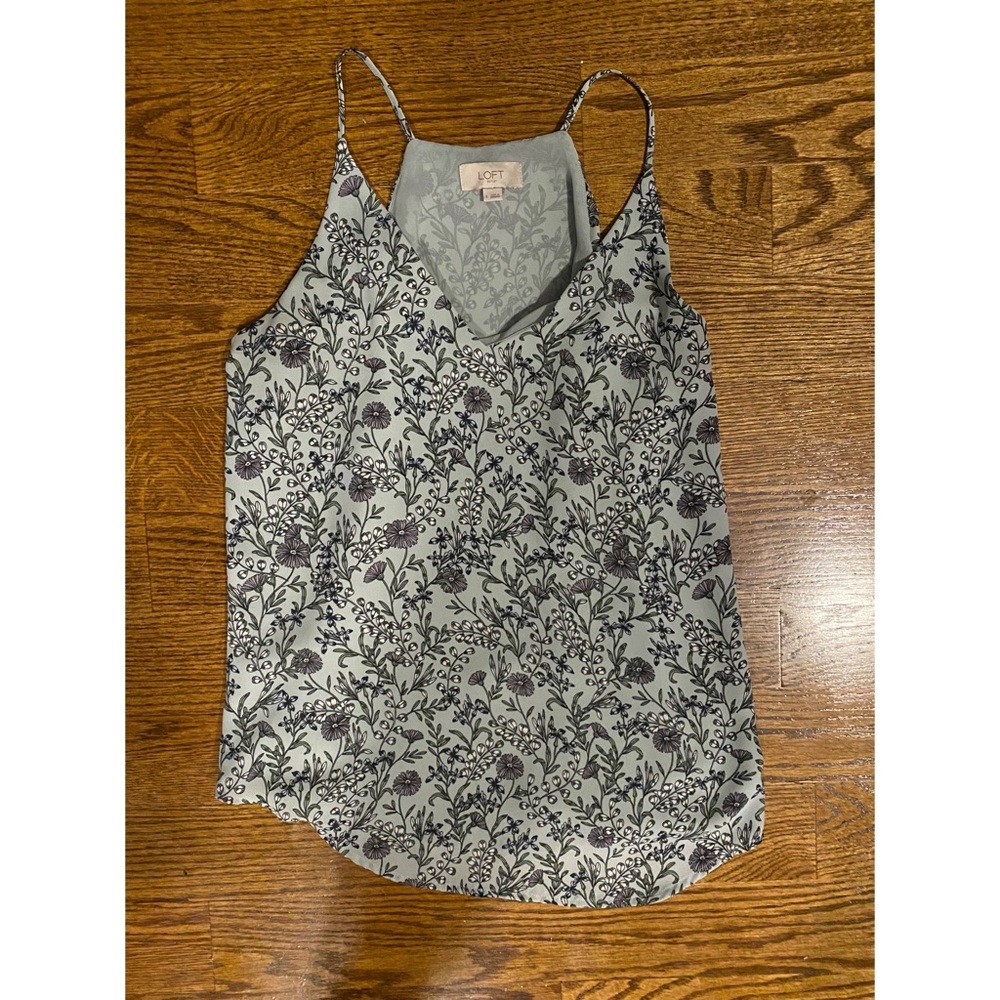LIKE NEW LOFT Tank Top - Blue Floral